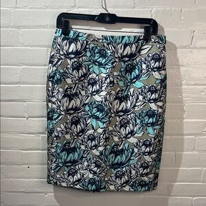 J. Crew Floral Pencil Skirt